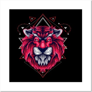 lion head Posters and Art